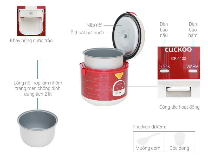 Nồi cơm điện Cuckoo CR-1122 chính hãng