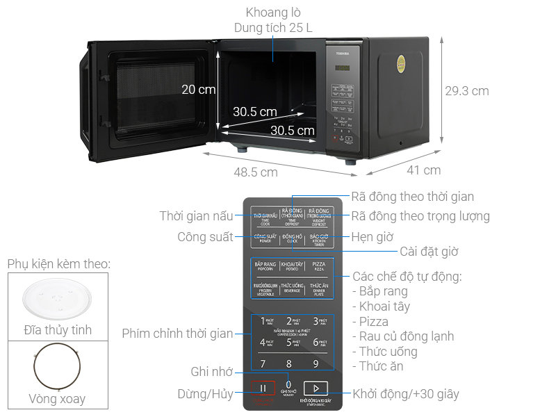 Toshiba MM-EM25PE(BM) rã đông theo khối lượng
