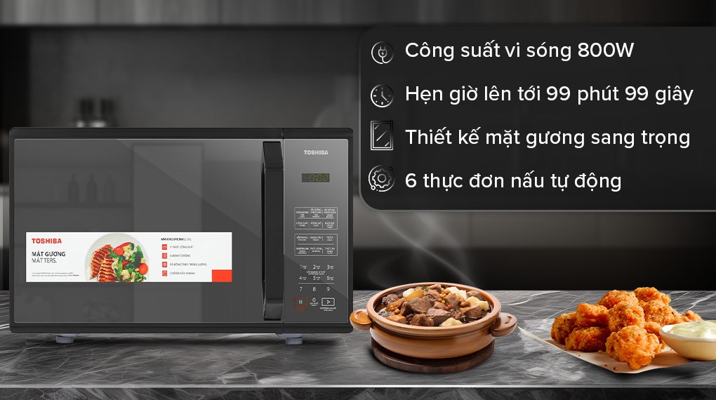 Lò vi sóng Toshiba MM-EM25PE(BM) màu đen