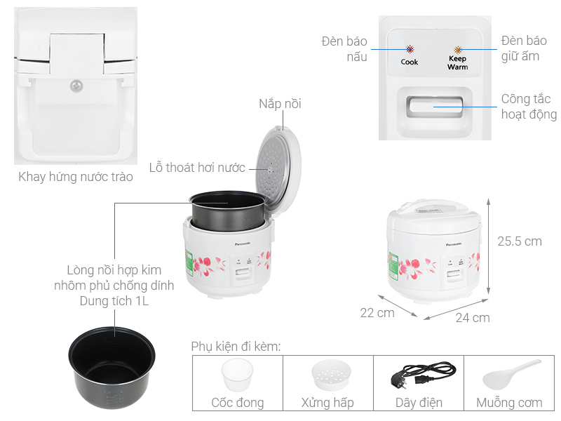  Thông số Nồi cơm điện Panasonic SR-MVN10FRAX 