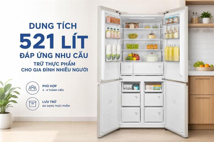 Tủ lạnh Toshiba âm tường 521 lít