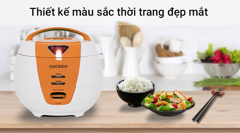 Thiết kế nồi cơm điện Cuckoo CR-0661 màu cam 