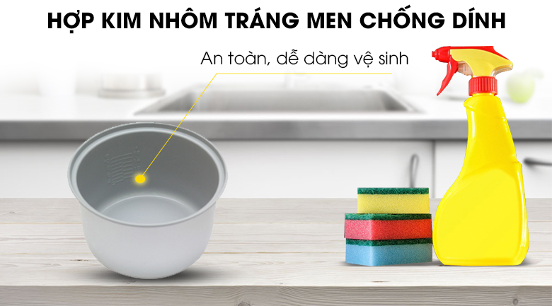 Nồi cơm điện Sharp dễ vệ sinh
