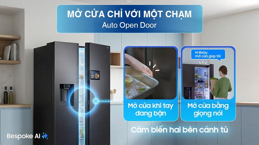Samsung RS57DG410EB4SV lấy nước ngoài
