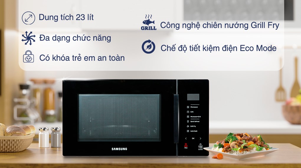 Khoang lò Ceramic Samsung MG23T5018CK/SV