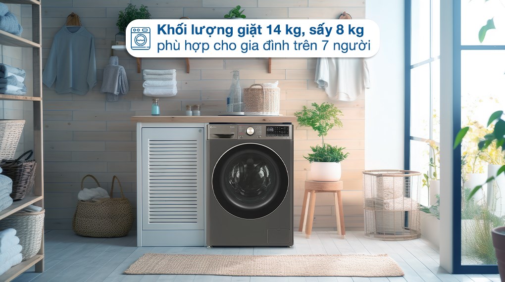 Máy giặt sấy LG 14kg sấy 8kg