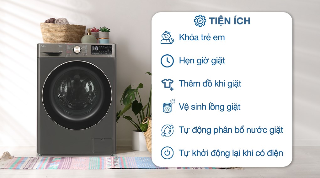 Máy giặt sấy LG ThinQ WiFi